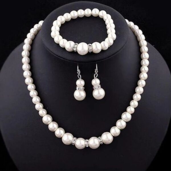 Beaded Crystal Pearl Choker Necklace for Girls/Women